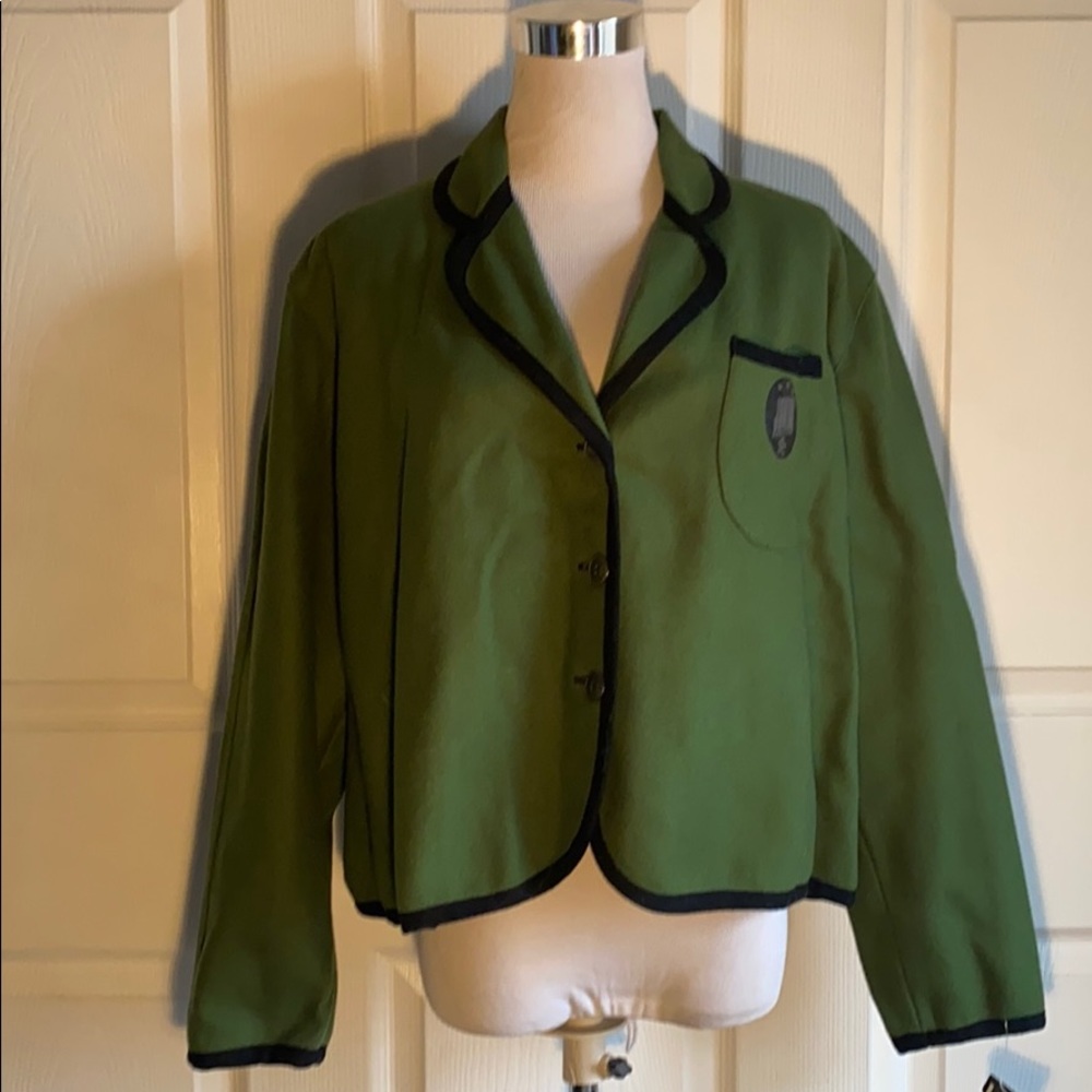 Junior Gaultier Green button up blazer coat